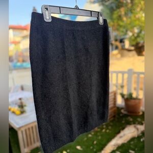 Vintage never worn silk angora  Black Pencil Skirt